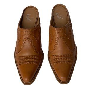 White Mountain Bronco Western Mules in  tan leather